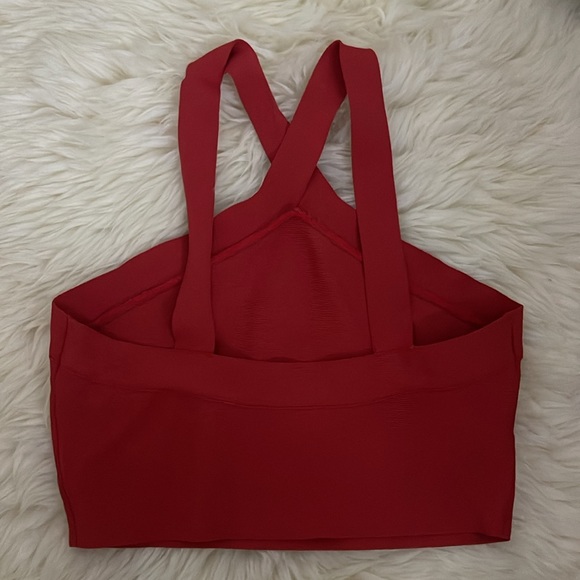 BCBG Sculpt Knit Criss Cross Cropped Tank - Picture 2 of 3